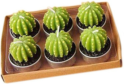 

HU1 FLORAL CANDLE Candle(Green, Pack of 6)