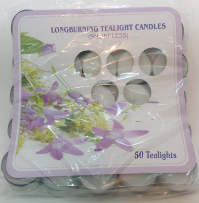 

GI Retails Long Burning Tealights - Pack of 50 Candle(White, Pack of 50)