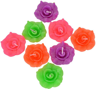 

Starlight Candles Floating Flower 03 Cl Candle(Multicolor, Pack of 8)