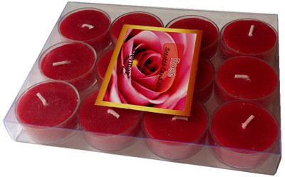 

Devinez 12C Premium Rose Scented Polycarbonate Smokeless Tealight Candle(Red, Pack of 12)