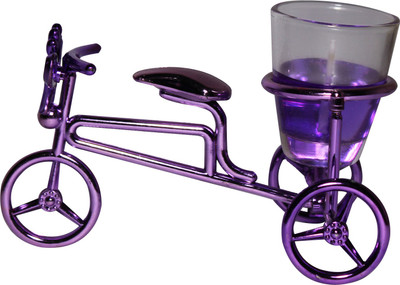 

CTW Beautiful Diwali Gift Cycle With stand Gel Candle(Purple, Pack of 1)