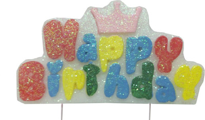 

Atpata Funky Happy Birthday Crowned Candle(Multicolor, Pack of 1)
