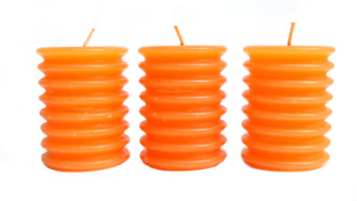 

Aurocandles Orange Candle(Orange, Pack of 3)