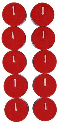 

Rasmy Candles Scented Tealight Red Apple Cinnamon Candle(Red, Pack of 10)