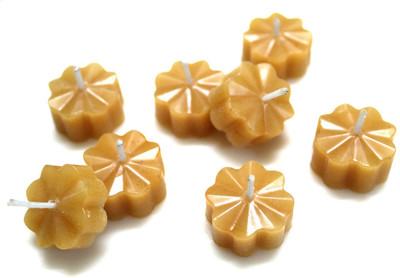 

Starlight Candles CL-021 NATURAL 100% PURE BEES WAX FLOATING DECORATIVE HONEY COLOR BEAUTIFUL CANDLES, PACK OF 8 Candle(Brown, Pack of 8)