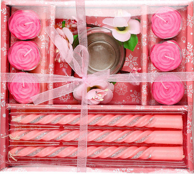 

Pink Rose Charming Gift Set Candle(Pink, Pack of 1)