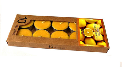 

Devinez Premium Lemon Scented Smokeless Tealight Candle(Yellow, Pack of 10)