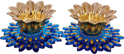 

Shreeng Multicolor Candle Holder For Home Candle(Multicolor, Pack of 2)