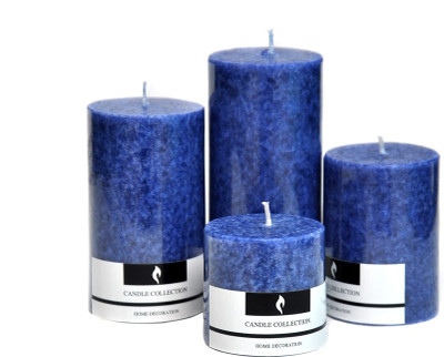 

Marigold Stores Sea Breeze Candles -Set of Four Candle(Blue, Pack of 4)