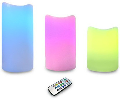 

Yes No Remote Control LED Candles (Set of 3) Candle(Multicolor, Pack of 3)