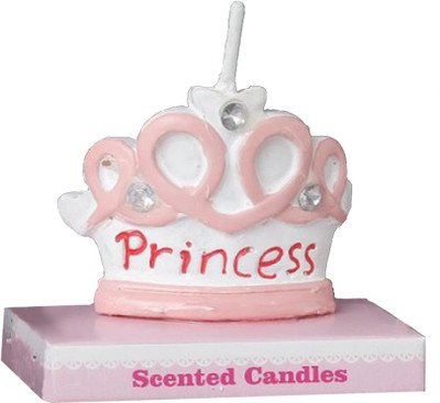 

Anokhe Collections Princess CROWN scented Candle(Pink, White, Pack of 1)