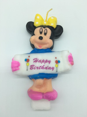 

Funcart Happy Birthday Minnie Mouse candle Candle(Multicolor, Pack of 1)