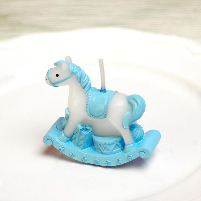 

Funcart Rocking horse baby candle - Blue Candle(Multicolor, Pack of 1)