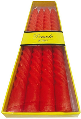 

Dazzle Twister Candle Set of 4 Candle(Multicolor, Pack of 4)