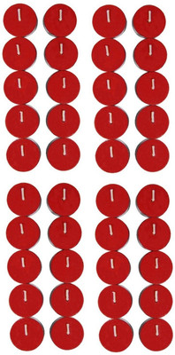 

Rasmy Candles Scented Tealight Apple Cinnamon Pac Of 40 Candle(Red, Pack of 40)