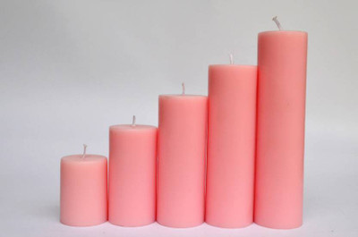 

Toygully Pretty Pink Pillar Candle(Pink, Pack of 5)