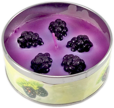 

Indian Ocean Blackberry scented perfume retaining reusable metal box c Candle(Purple, Pack of 1)