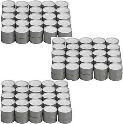 

KASCN GOOD QUALITY SMOKELESS WHITE COLOUR TEA LIGHT CANDLES SET OF 150 FOR DECORATIVE AND FESTIVE PURPOSE Candle(White, Pack of 150)