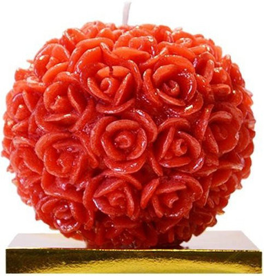 

Brandaxis Imported Rose Ball Candle Candle(Red, Pack of 1)