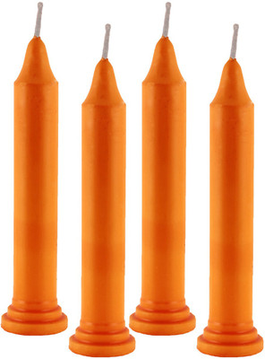 

Prakash STAND Candle(Orange, Pack of 4)