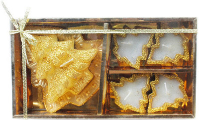 The Candle Shop Christmas Candle(Gold, Pack of 5) The Candle Shop Christmas Candle(Gold, Pack of 5)