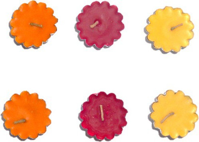 

Rasmy Candles Deepak Diwali Diya set of 6pcs Candle(Multicolor, Pack of 6)