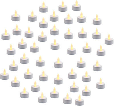 

Home Shop Retails LED Tea Light Candle(White, Pack of 48)