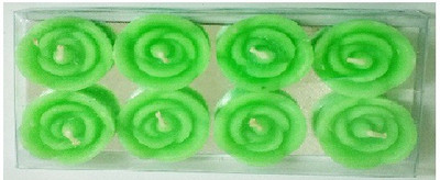 

Shopjinie Floating Flower Pack Candle(Green, Pack of 8)