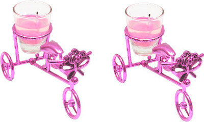 

CTW Diwali Special Gift Cycle stand Gel pack of 2 Candle(Red, Pack of 2)