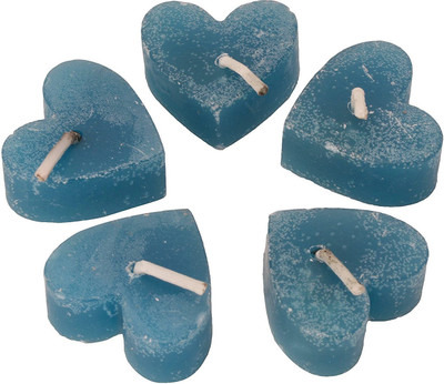 

Starlight Candles CL-015 FLOATING TURQUOISE BLUE HEARTS CANDLE PACK OF 10 Candle(Blue, Pack of 10)