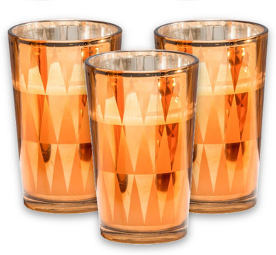 

Home Artisan Clarisse Triangle-Pattern Copper Gold Candles Candle(Gold, Pack of 3)
