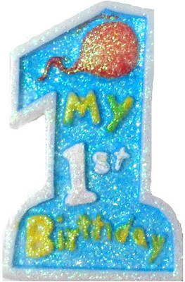 

Tiger My 1st Birthday Candle(Blue, Pack of 1)