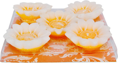 

Shreeng Lotus Shape Multicolor Wax Candle Candle(Multicolor, Pack of 5)