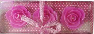 

Shopjinie Flower Floating Candles Pack Candle(Pink, Pack of 3)