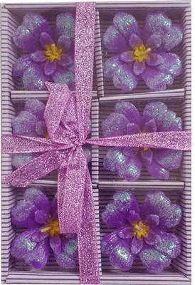 

Shopjinie Floating Flower Pack Candle(Purple, Pack of 6)