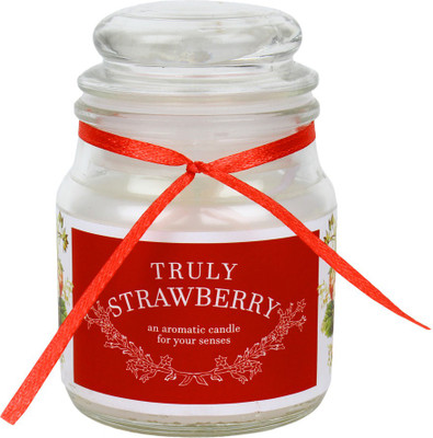 

Khatte Meethe Desires Dome Jar Aroma Candle - Strawberry Candle(White, Pack of 1)