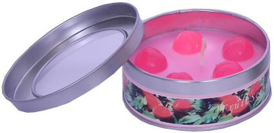 

Indigo Creatives Strawberry scented perfume retaining reusable metal box diwali christmas candle Candle(Multicolor, Pack of 1)