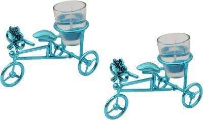 

CTW Beautiful Cycle With stand Gel Pack of 2 Candle(Blue, Pack of 2)