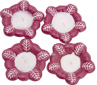 

Alok Overseas Festive Candle(Maroon, Pack of 4)