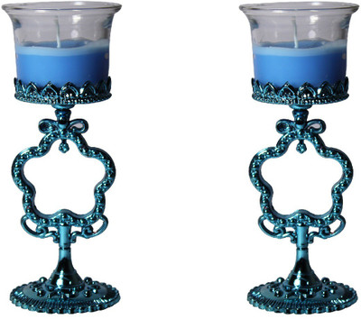 

CTW Special Gift Cup Stand Holder pack of 2 Candle(Blue, Pack of 2)