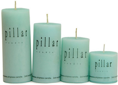 

PeepalComm Pillar Candles Gift Set Candle(Green, Pack of 4)