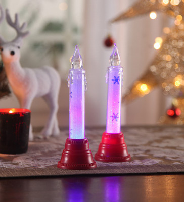 

Itiha Christmas Red Fancy Snow Shimmer Acrylic Candle(Red, Pack of 2)