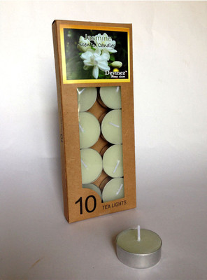 

Devinez Premium Jasmine Scented Smokeless Tealight Candle(White, Pack of 10)