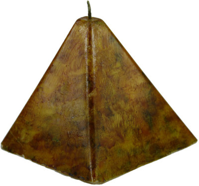 

eKolhapuri Pyramid painting Candle(Brown, Pack of 1)