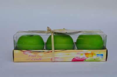

Maxime Scented Greeen Apple Fruit Candle(Green, Pack of 3)