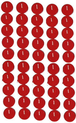 

Rasmy Candles Scented Tealight Apple Cinnamon pac of 50 Candle(Red, Pack of 50)