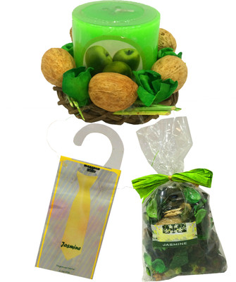 

Gayatri Creations GREENAPPLE+JHANGER Candle(Green, Pack of 3)