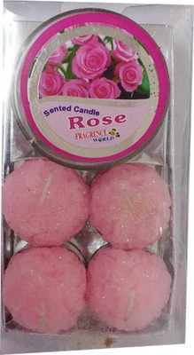 

Shopjinie Gift Set of 4 Scented Candles Candle(Pink, Pack of 4)