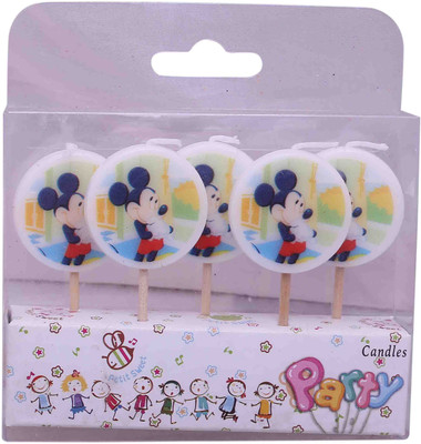 

Funcart Toothpick Mickey Mouse Candle(Multicolor, Pack of 5)