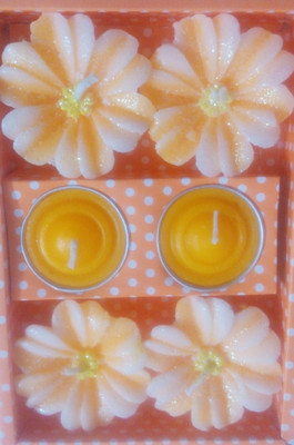 

KatieKraft Yellow Daisy Candle(Orange, Pack of 6)